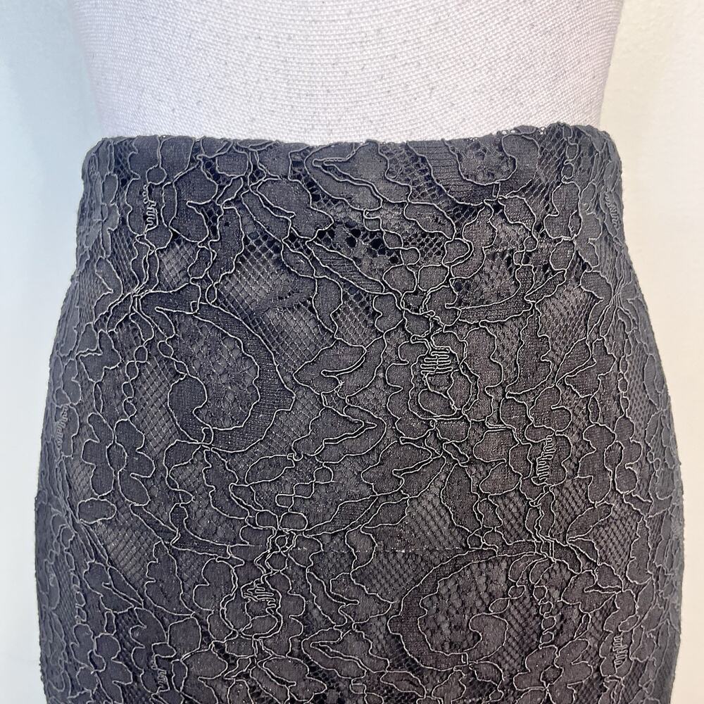 Ralph Lauren Skirt size 12 Classic Black Lace Straight Knee Cocktail Wedding - Picture 3 of 8